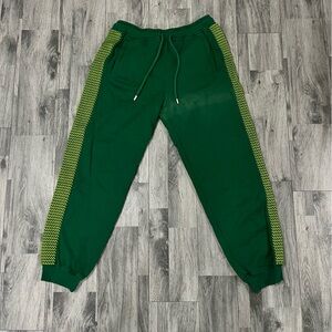 Lanvin Paris Green Sweatpants Made in Italy